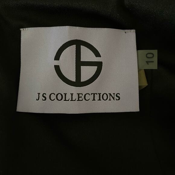 JS Collections Size 10 Evening Gown Formal Maxi Dress Sleeveless Black Tulle - Picture 4 of 6